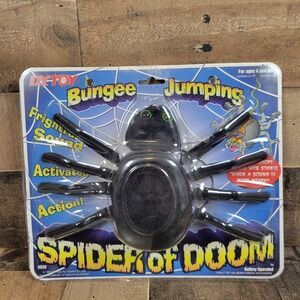 DY Toy Bungee Jumping Spider‎ of Doom Sound Activated Halloween Vintage NOS